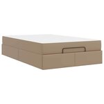 vidaXL Cadre de lit avec matelas Cappuccino 120 x 190 cm Faux cuir