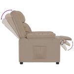 vidaXL Fauteuil inclinable Cappuccino Similicuir