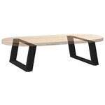 vidaXL Pieds de table basse en U  2 pièces  noir  70 x (30-31) cm  acier