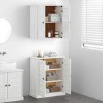 vidaXL Ensemble de mobilier de salle de bain avec étagère 2 Pièces Marron