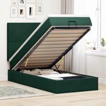 vidaXL Cadre de lit ottoman avec matelas vert foncé 90x190 cm velours