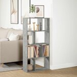 vidaXL Bibliothèque gris béton 60x20x120 5 cm bois d'ingénierie