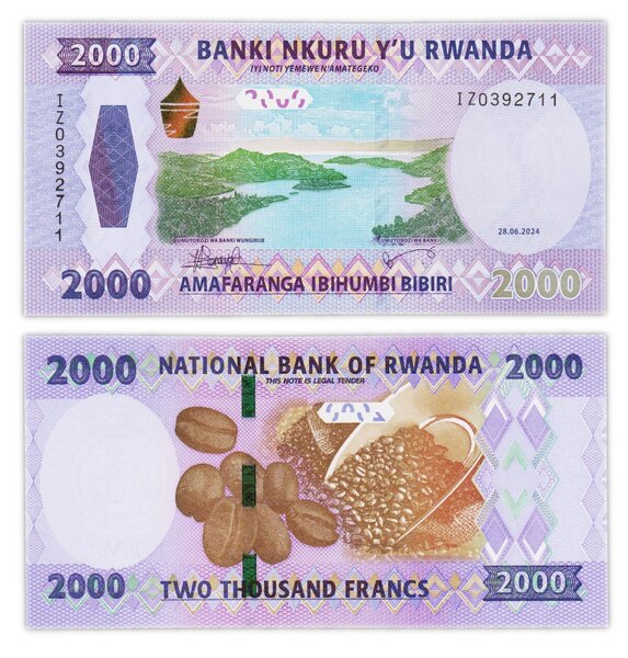 Billet de Collection 2000 francs 2024 Rwanda - Neuf - p44