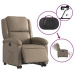 vidaXL Fauteuil inclinable électrique cappuccino similicuir