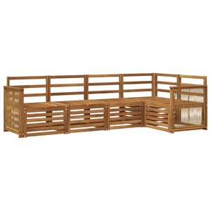 vidaXL Ensemble de canapés d'extérieur 4 pc Naturel