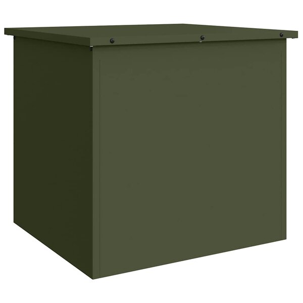 vidaXL Boîte de Rangement Extérieure Vert olive 55 x 50.5 x 50 cm