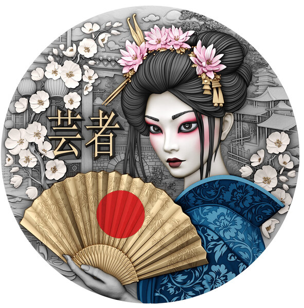GEISHA Whispers of Grace Pièce de monnaie en argent de 2 oz 5 Dollars Niue 2025