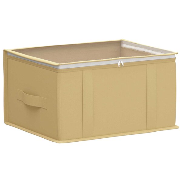 vidaXL Boîte de rangement avec fenêtre transparente 2 Pièces Crème