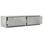 vidaXL Meuble TV en béton gris 100x31x25 5 cm en bois d'ingénierie