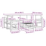 vidaXL Ensemble de canapés d'extérieur 7 Pièces Blanc et anthracite