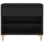 vidaXL Armoire à chaussures Noir 70x36x60 cm Bois d'ingénierie