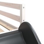 vidaXL Lit superposé avec toboggan/échelle blanc 80x200 cm pin massif
