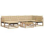 vidaXL Ensemble de canapés d'extérieur 7 pc Blanc et Beige