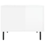 vidaXL Tables basses 2 Pièces blanc brillant 50x50x40cm bois d'ingénierie