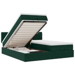 VidaXL Cadre de lit ottoman avec matelas vert foncé 180x200cm velours