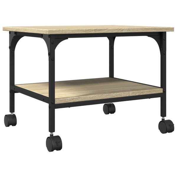 vidaXL Support d'imprimante à 2 niveaux chêne sonoma 50x40x38 cm