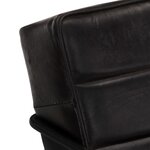 vidaXL Fauteuil Noir Cuir véritable