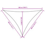 vidaXL Voile de parasol tissu oxford triangulaire 3x4x5 m crème