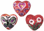 Coeur en polystyrène 9 cm Lot de 4 pièces