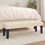 vidaXL Banc Crème 100x30x30 cm Tissu