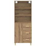 vidaXL Haut Armoire avec tiroir Chêne artisanal 69 5 x 32 5 x 180 cm