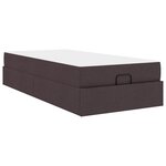 vidaXL Cadre de lit avec matelas avec matelas 2 Pièces Tan tissu