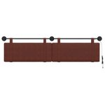 vidaXL Tête de lit suspendue Avec lumière LED Brun Brillant PU antique