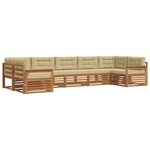 vidaXL Ensemble de canapés d'extérieur 7 pc Naturel et Beige