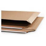 Pochette carton recyclé à fermeture adhésive - pochette ouverture grand côté 23 5cm x 18cm (lot de 100)