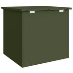 vidaXL Boîte de Rangement Extérieure Vert olive 55 x 50.5 x 50 cm