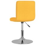 vidaXL Chaises pivotantes à manger lot de 4 jaune tissu