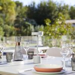 Lampe de table sans fil Roby 30 cm - Touch en aluminium - Gris clair - LED