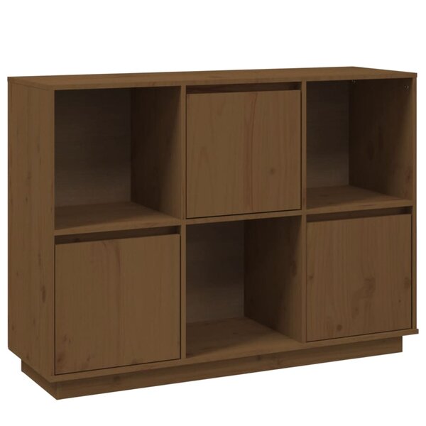 vidaXL Buffet Marron miel 110 5x35x80 cm Bois massif de pin