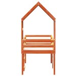 vidaXL Lit haut avec toit cire marron 80x200 cm bois de pin massif