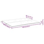 vidaXL Coussin de banc de jardin vert 120x(50+50)x7 cm tissu oxford