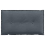 vidaXL Coussin de Dos Gris foncé 80 x 50 cm Tissu en velours côtelé