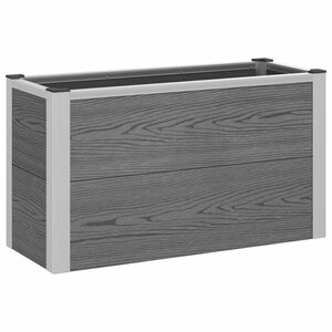 vidaXL Jardinière surélevée Gris 75 x 30 x 22 cm WPC et Aluminium