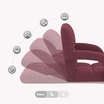 vidaXL Chaise de sol réglable avec accoudoir Bordeaux