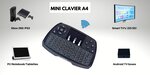 Ovegna a4: mini clavier sans fil azerty  wireless 2.4ghz  touchpad  batterie rechargeable  rétro-éclairée 3 couleurs  pour smart tv  pc  mini pc  mac  raspberry pi 3/4  consoles  pc et android box