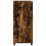 vidaXL Armoire à roulettes chêne fumé 55x40x91 cm bois d'ingénierie