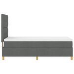 vidaXL Lit à ressorts avec matelas gris foncé 90 x 200 cm tissu