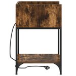 vidaXL Armoires de chevet 2 Pièces Chêne fumé 40 x 40 x 61 cm