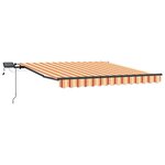 vidaXL Auvent Rétractable Manuel avec LED Jaune et Orange 300x250 cm