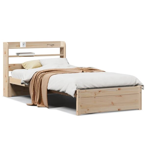 vidaXL Cadre de lit avec tête de lit sans matelas 90x200 cm