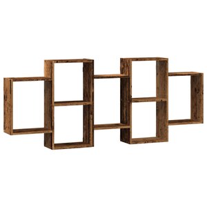 vidaXL Étagère murale vieux bois 159x18x65 cm bois d'ingénierie