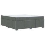 vidaXL Cadre de lit avec matelas Gris foncé 180 x 200 cm tissu