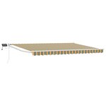 vidaXL Store rétractable manuel avec LEDs Vert Jaune Blanc 4 × 3 m