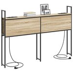 vidaXL Headboard de Rangement avec Station de Charge Chêne sonoma