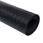 vidaXL Tapis de sol Noir 1 x 5 m Caoutchouc