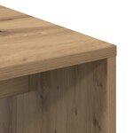 vidaXL Bureau avec rangement en bois d'ingénierie chêne